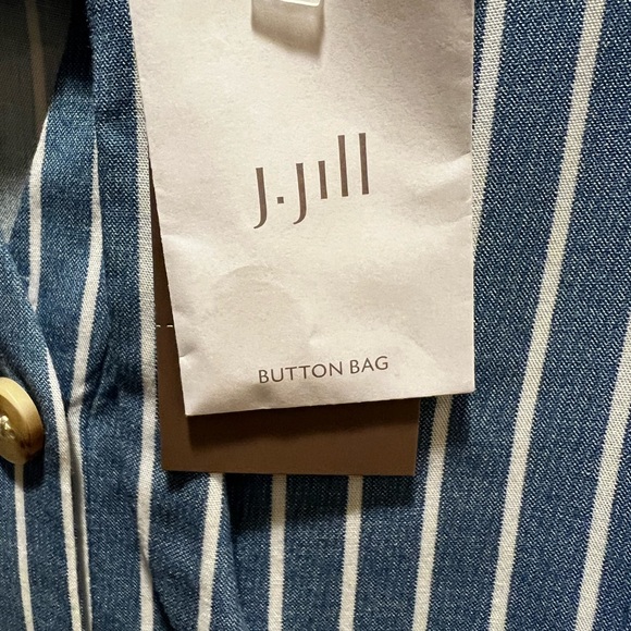 J.Jill Blue and White Striped Sleeveless Top-NWT - Picture 3 of 5